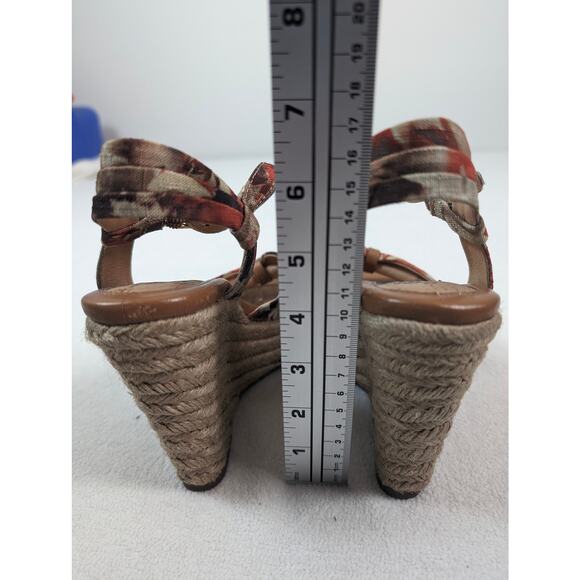 Sofft Wedge Sandals Espadrille Heels Floral Women's US Size 7 1/2M - Picture 4 of 7
